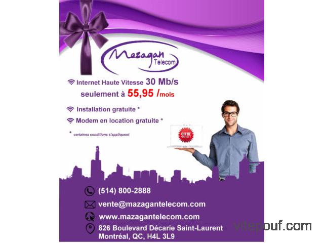Mazagan Telecom vous offre : *Les nouveaux accès Fibre hybride.
