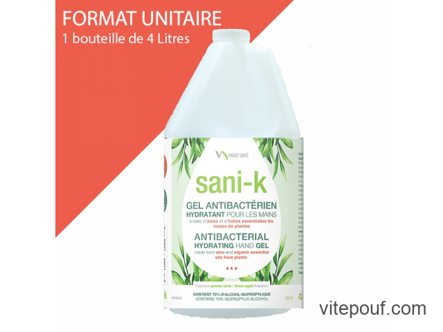 Sani-k - Gel désinfectant antibactérien pour les mains 4 litre
