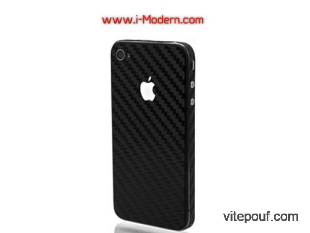 Protecteur style carbone pour iPhone 4 & iPhone 4S - i-Modern